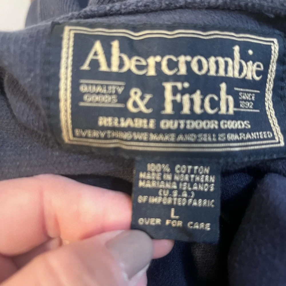 Vintage Abercrombie & Fitch Vintage 90s Mock Neck Sweatshirt Navy
